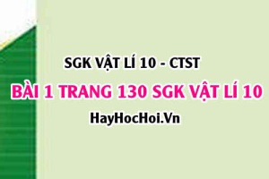 Giải bài 1 trang 130 SGK Vật lí 10 Chân trời sáng tạo
